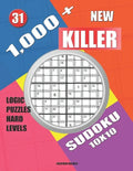 1,000 + New sudoku killer 10x10: Logic puzzles hard levels - Paperback
