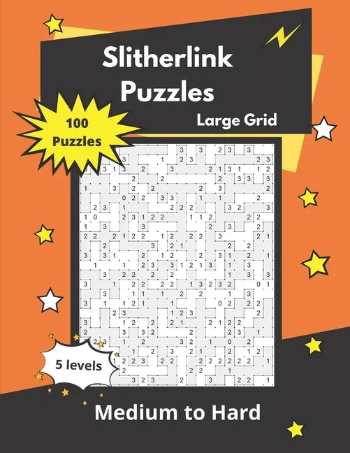 Slitherlink Puzzles Large Grid: Logic Puzzles for adults (medium to hard) - Paperback