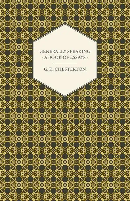 Generally Speaking - A Book of Essays - Paperback