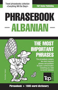 English-Albanian phrasebook and 1500-word dictionary - Paperback