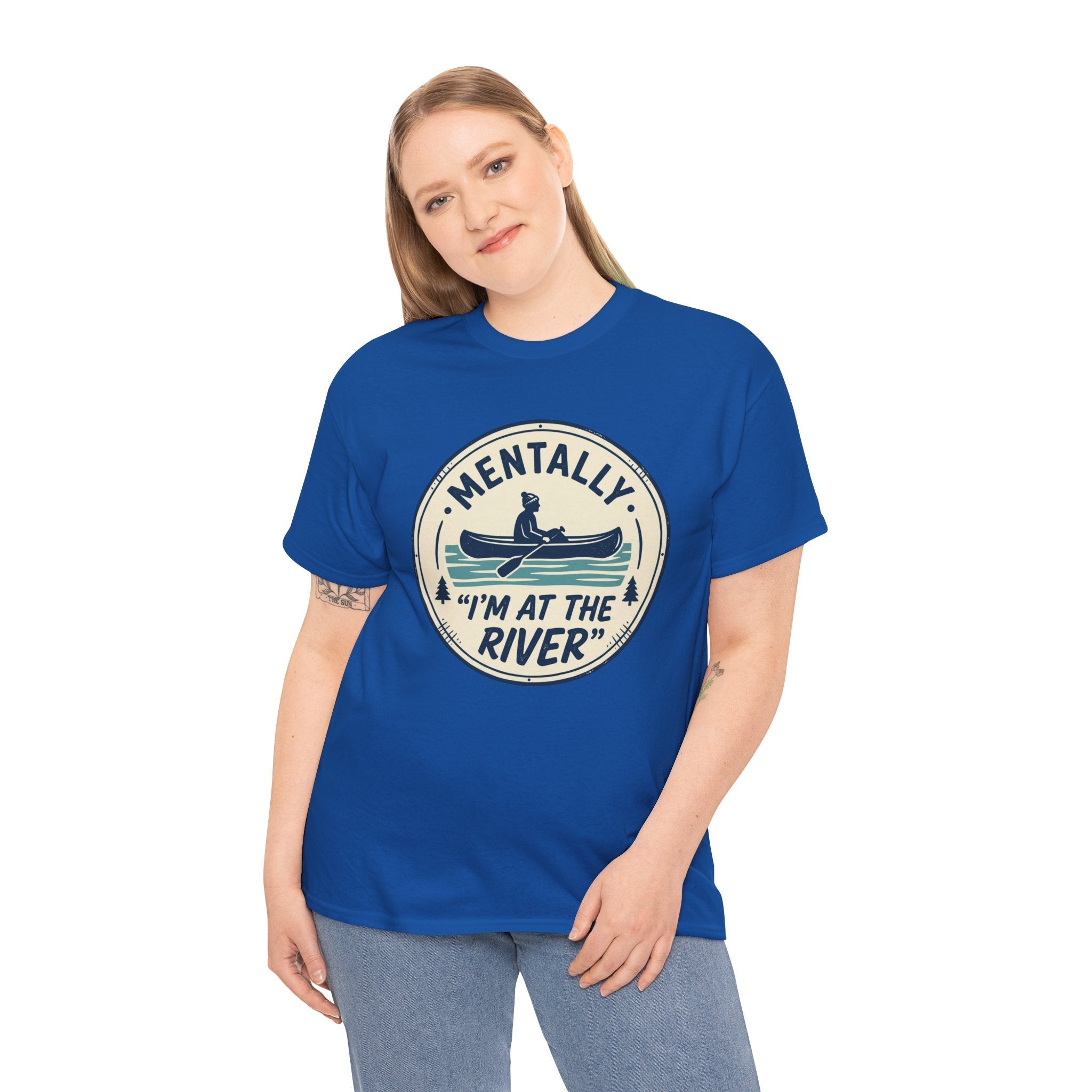 "Mentally I’m At The River" Canoe Graphic Tee