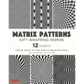 Matrix Patterns Gift Wrapping Papers - 12 Sheets: 18 X 24 Inch (45 X 61 CM) Wrapping Paper - Paperback