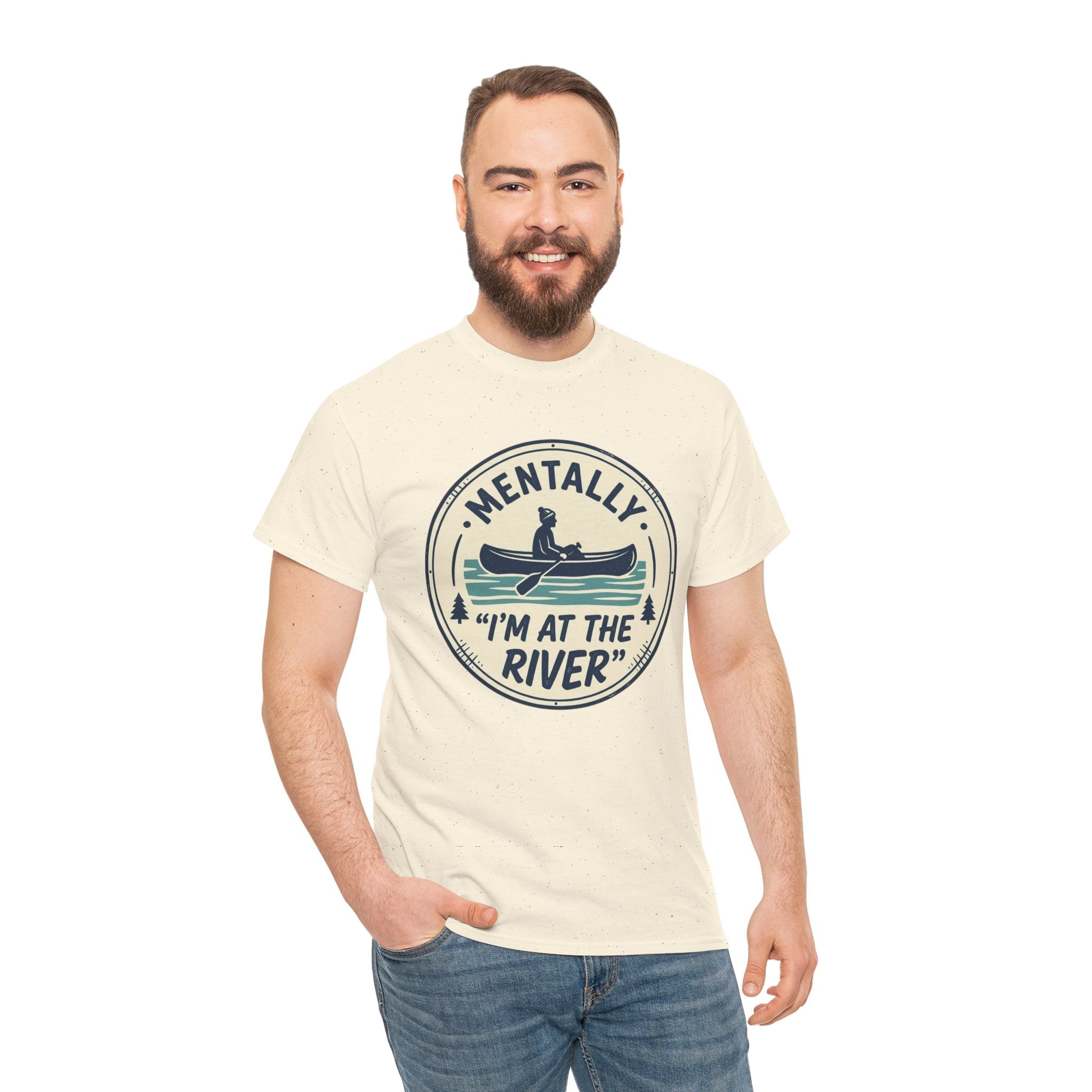 "Mentally I’m At The River" Canoe Graphic Tee