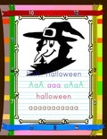 Halloween Kindergarten Alphabet Learning: Halloween Exercise Workbook for Prek.Halloween Prep Book for Pre School.Halloween Prep Workbook for Pre Scho - Paperback