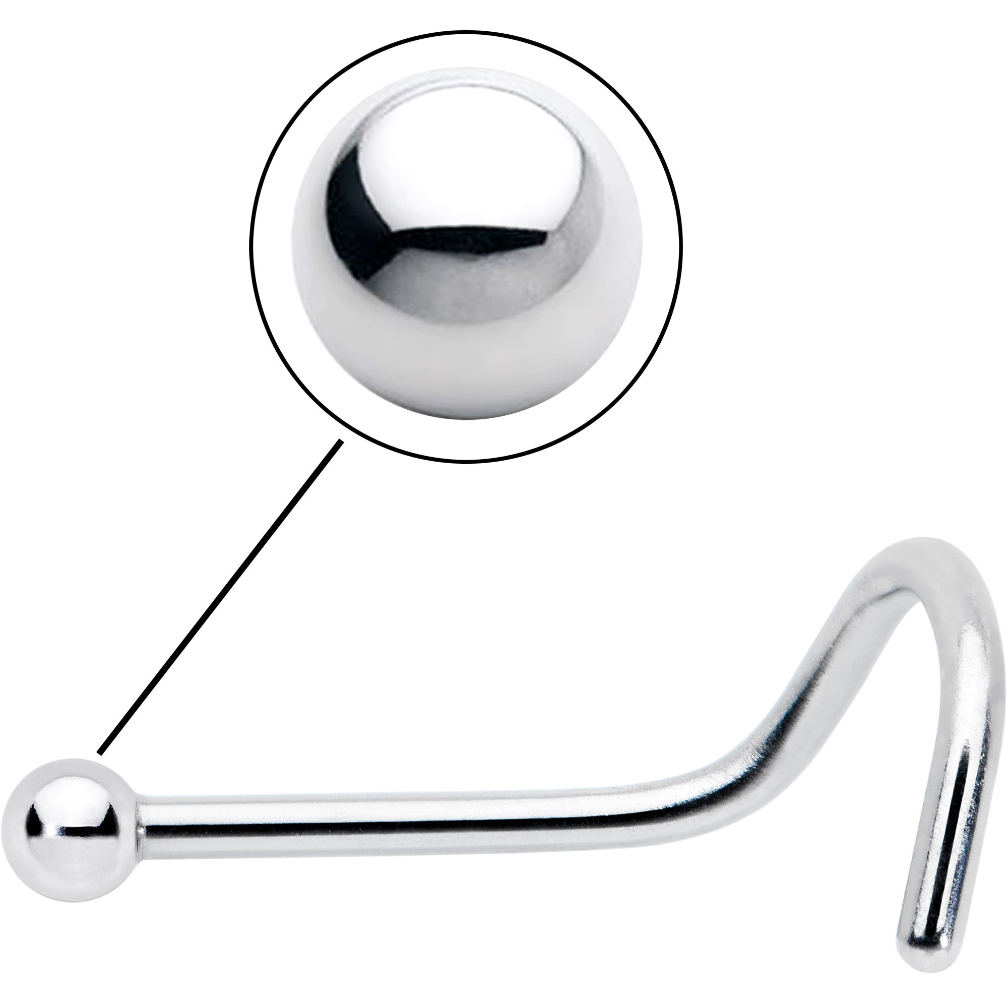 20G Stainless Steel 2mm Ball Nose Screw