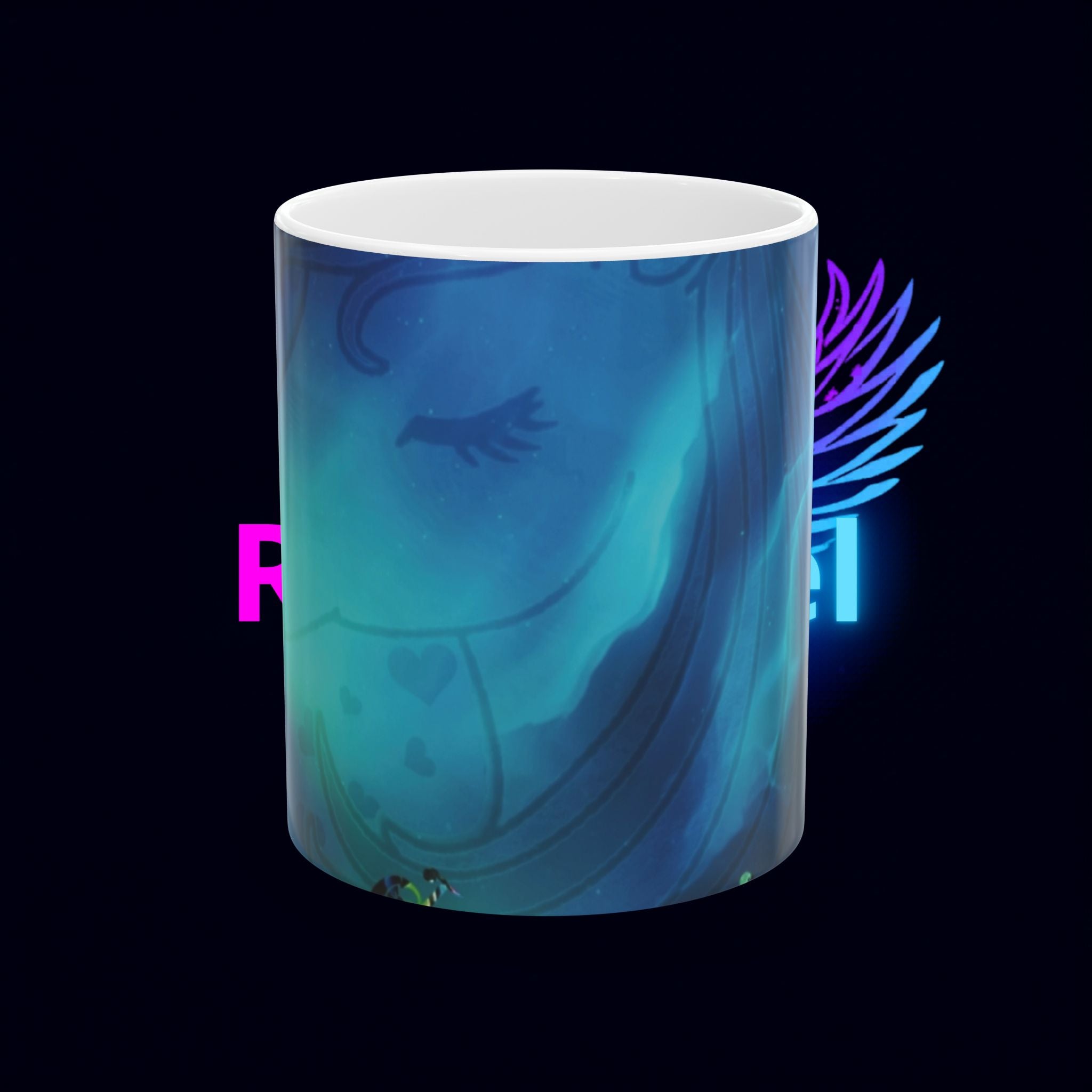 Dreamy Mermaid Ceramic Mug — Blue Ocean Fantasy Coffee Cup (11oz, 15oz)