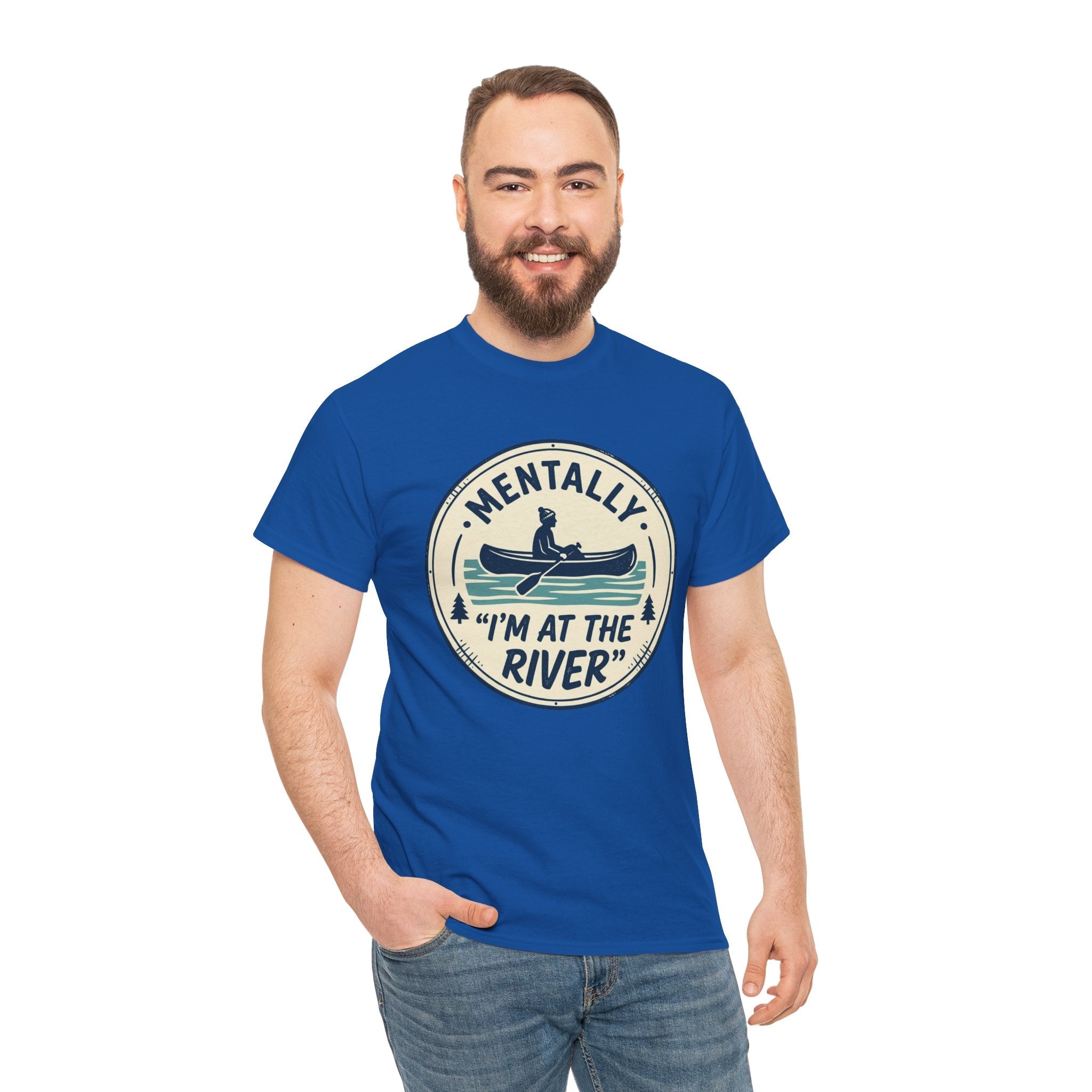 "Mentally I’m At The River" Canoe Graphic Tee