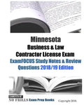 Minnesota Business & Law Contractor License Exam ExamFOCUS Study Notes & Review Questions - Paperback