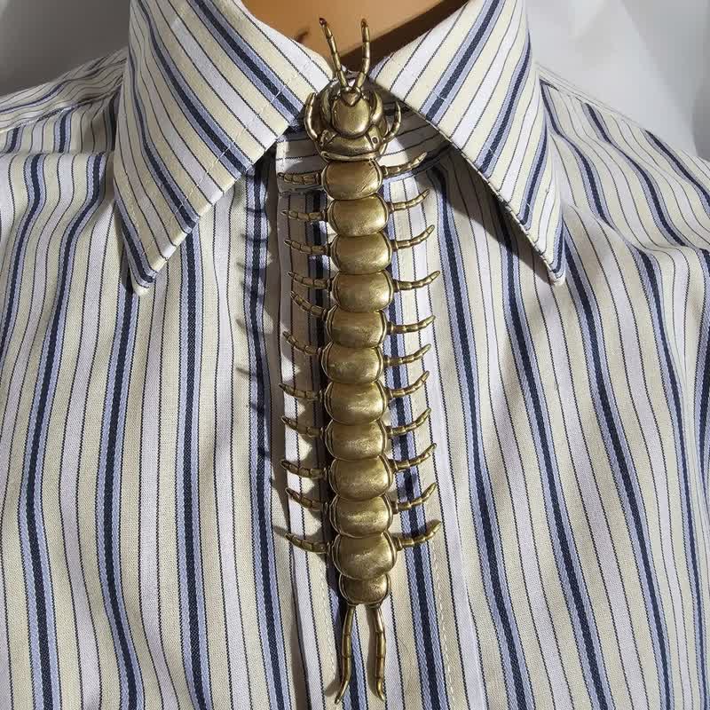 Gothic Articulated Centipede Snap-On Shirt Button Cover