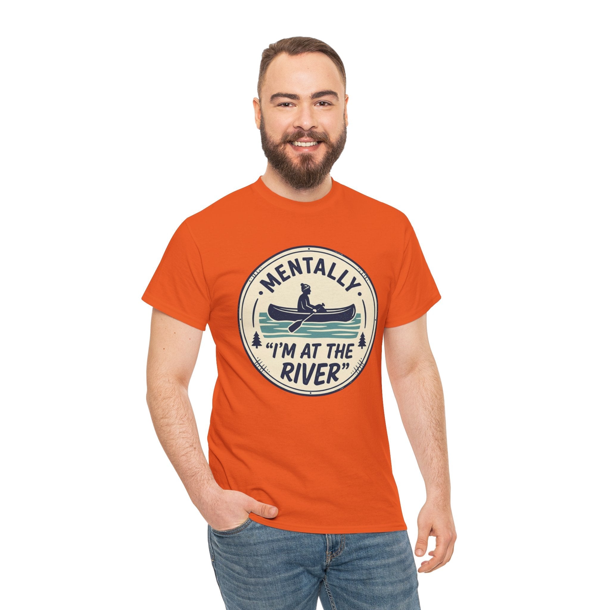 "Mentally I’m At The River" Canoe Graphic Tee