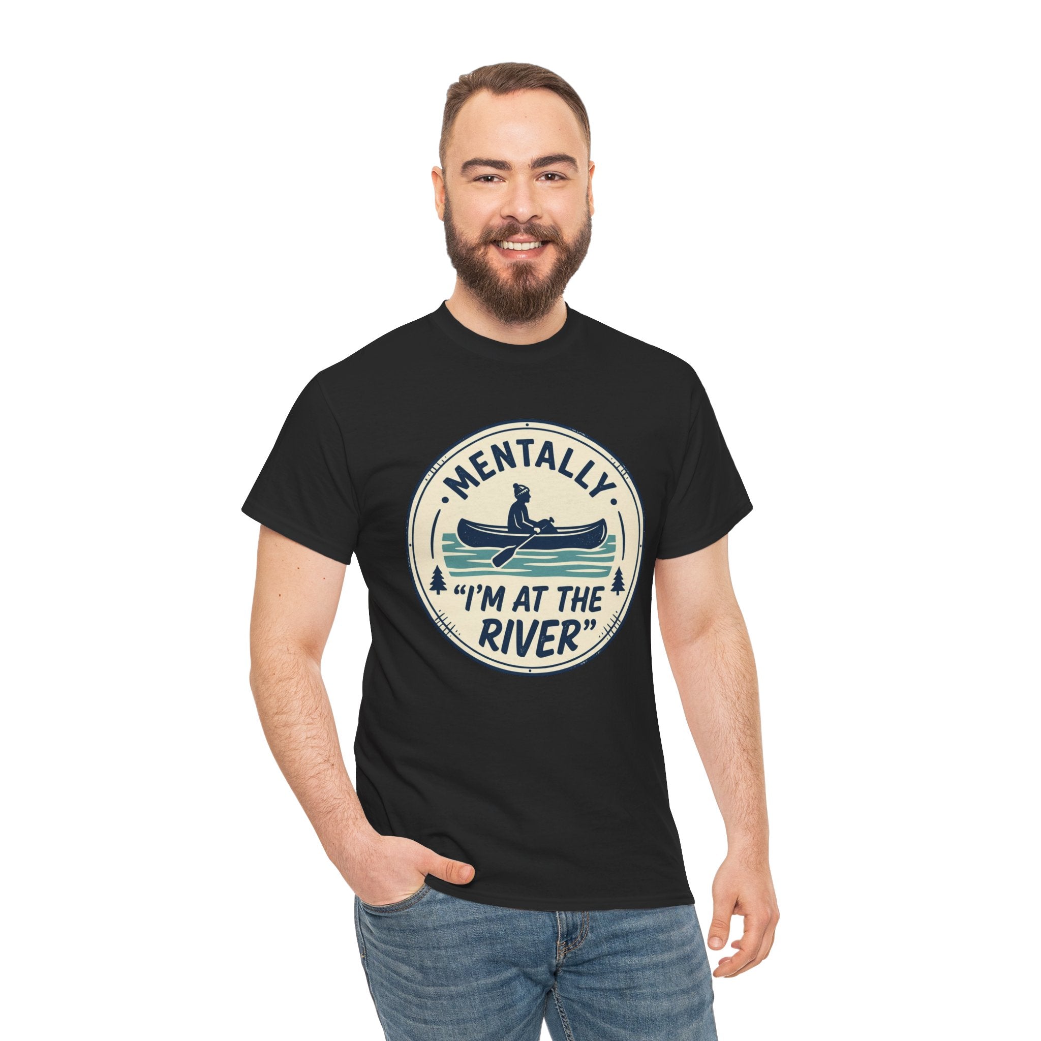 "Mentally I’m At The River" Canoe Graphic Tee