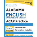 Alabama Comprehensive Assessment Program Test Prep: Grade 8 English Language Arts Literacy (ELA) Practice Workbook and Full-length Online Assessments - Paperback
