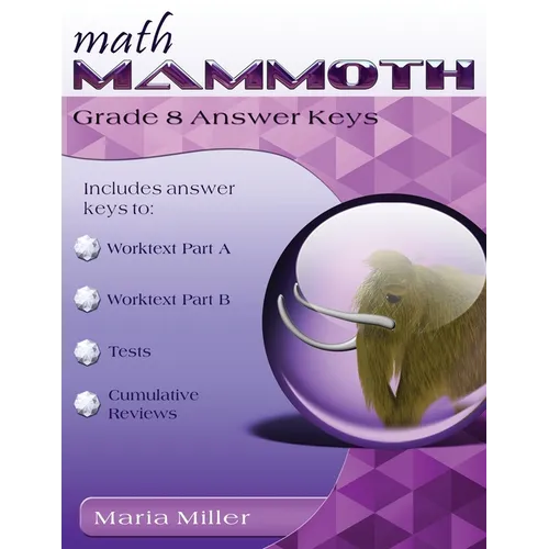 Math Mammoth Grade 8 Answer Keys - Paperback