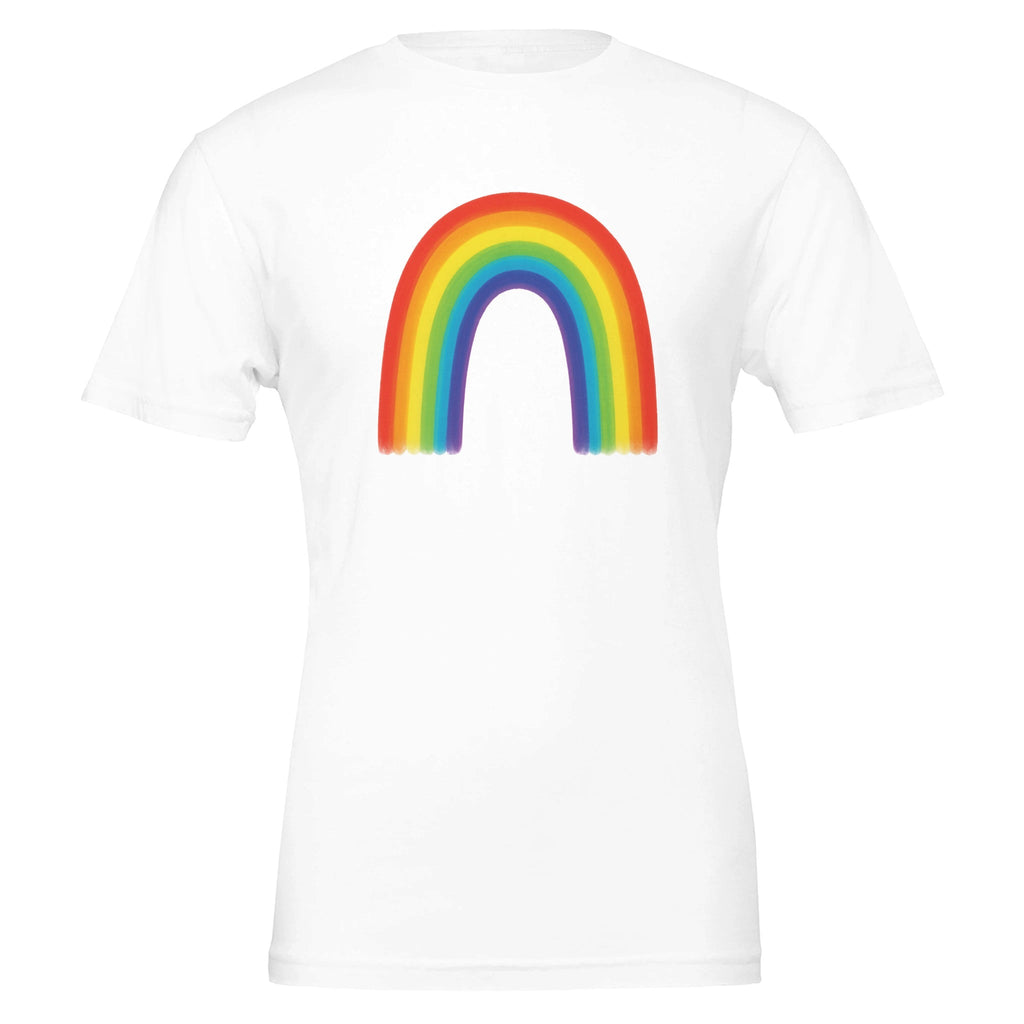 Classic Watercolor Rainbow Premium Crewneck T-shirt
