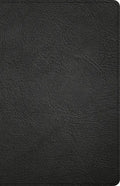 CSB Large Print Personal Size Reference Bible, Black Genuine Leather, Indexed - Leather