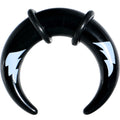 0G Black Acrylic White Lightning Buffalo Taper