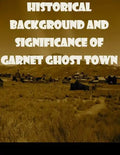 Historical Background and Significance of Garnet Ghost Town - Paperback