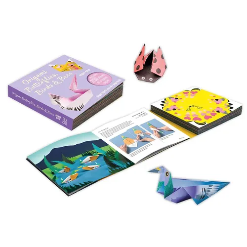 Origami Butterflies, Birds & Bees: Paper Block Plus 64-Page Book - Paperback