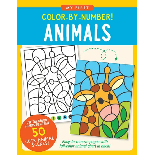 Color-By-Number! Animals - Paperback
