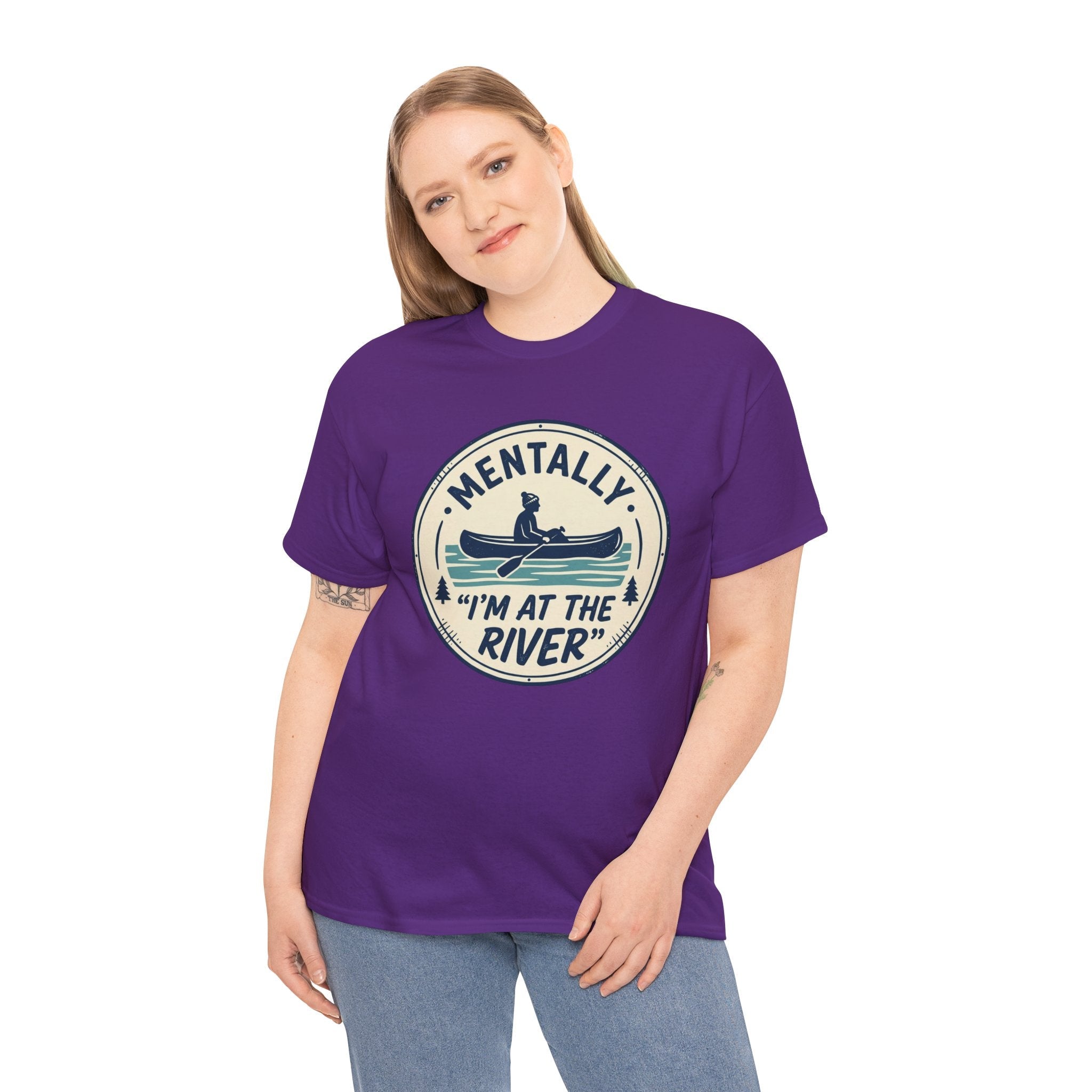 "Mentally I’m At The River" Canoe Graphic Tee
