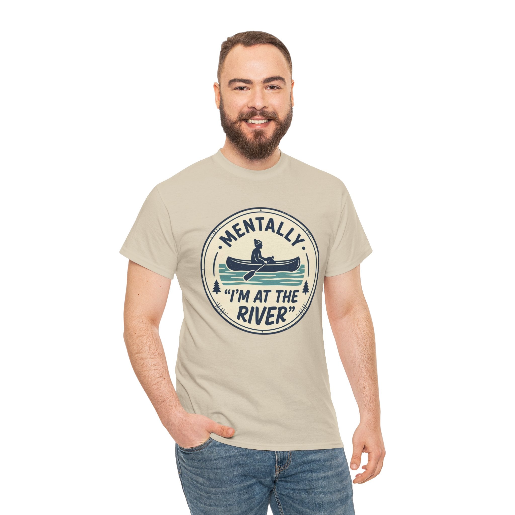 "Mentally I’m At The River" Canoe Graphic Tee