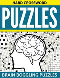 Hard Crossword Puzzles: Brain Boggling Puzzles - Paperback