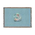 Mermaid Tapestry Woven Blanket - Coastal Nautical Throw for Beach Lovers & Ocean Décor