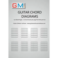 Guitar Chord Diagrams: 100 Pages - 16 chord boxes per page five frets per box - Paperback