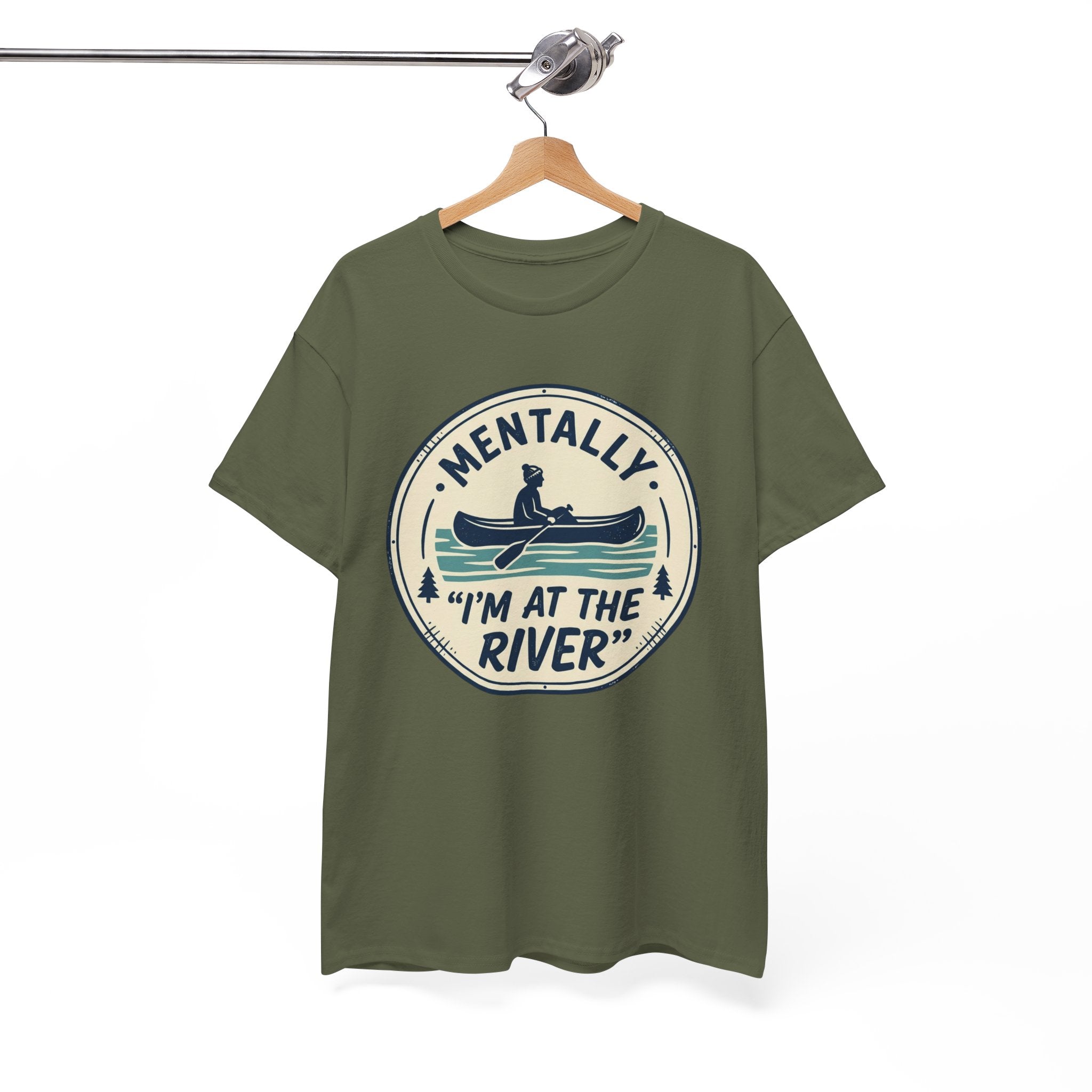 "Mentally I’m At The River" Canoe Graphic Tee