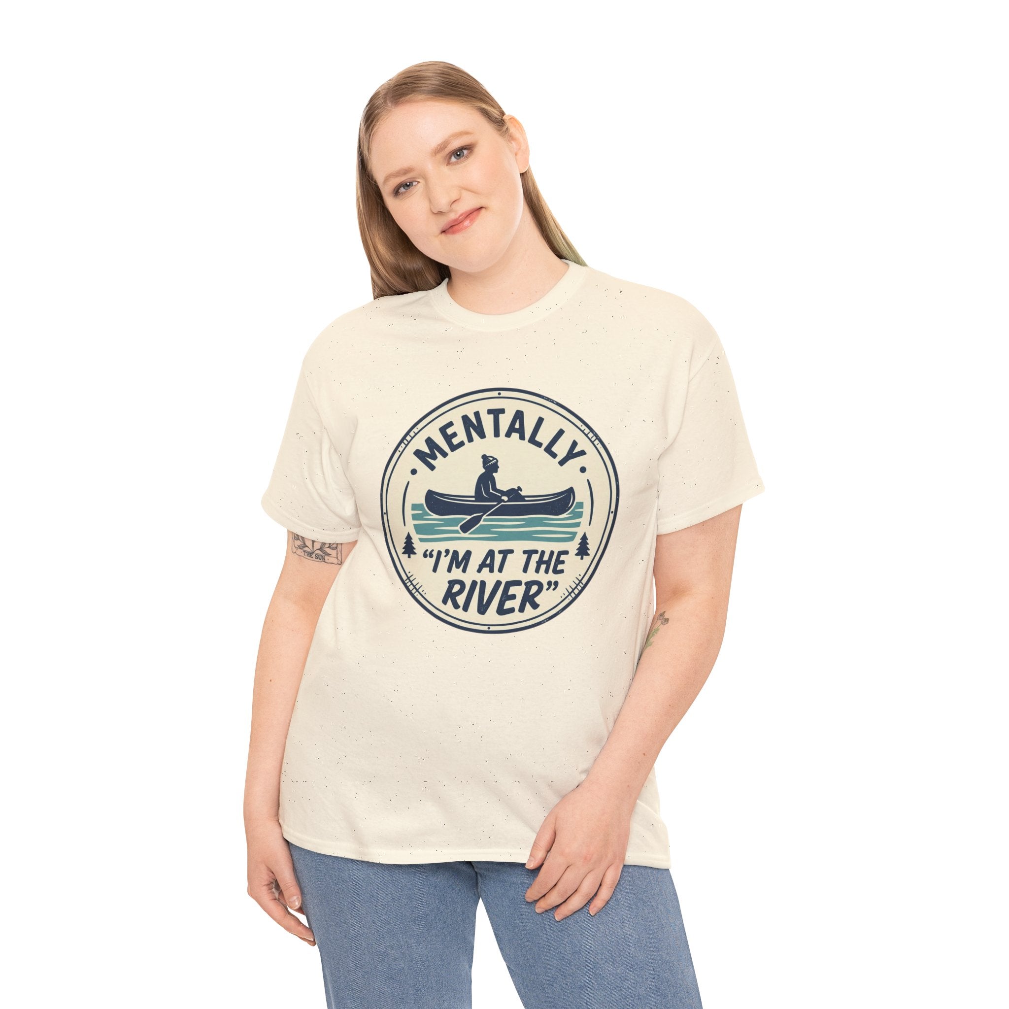 "Mentally I’m At The River" Canoe Graphic Tee