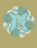 K: 100 Pages 8.5" X 11" Monogram Notebook College Ruled Line Paper - Paperback