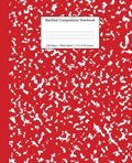 Marbled Composition Notebook: Red Marble Wide Ruled Paper Subject Book - Paperback