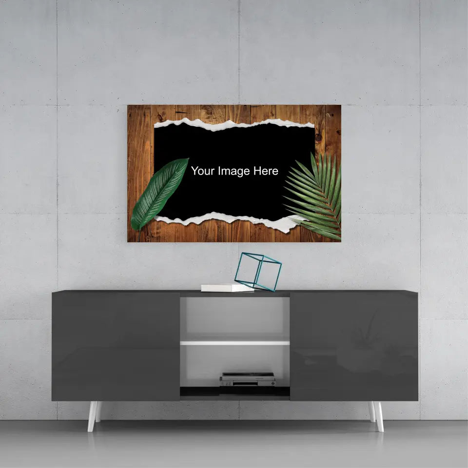 Torn Paper Custom Print on Glass