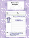 Cornell Notes Notebook: Note Taking System, For Students, Writers, Meetings, Lectures Large Size 8.5 x 11 (21.59 x 27.94 cm), Durable Matte Pu - Paperback
