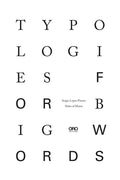 Typologies for Big Words - Paperback