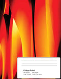Abstract Flames Composition Notebook: College Ruled 100 Sheets/200 Pages 7.44x9.69 - Paperback