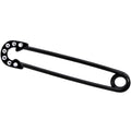 14G Clear Gem Black Punk Rock Safety Pin Industrial Barbell 38mm