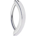 14G 1/2 316L Surgical Steel Smooth Style Hinged Hoop Belly Ring