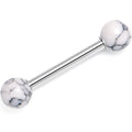 14G 5/8 Howlite Natural Stone Tongue Ring