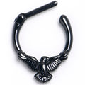 16G 5/16 Black Raven Bird Cartilage Clicker