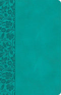 CSB Large Print Personal Size Reference Bible, Teal Leathertouch - Imitation Leather