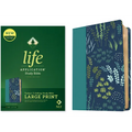 NLT Life Application Study Bible, Third Edition, Large Print (Leatherlike, Meadow Teal, Red Letter) - Imitation Leather