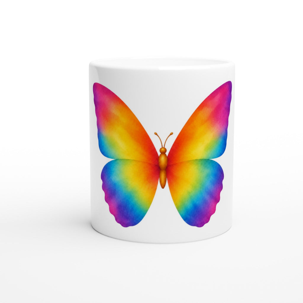 Rainbow Butterfly 11oz Ceramic Mug