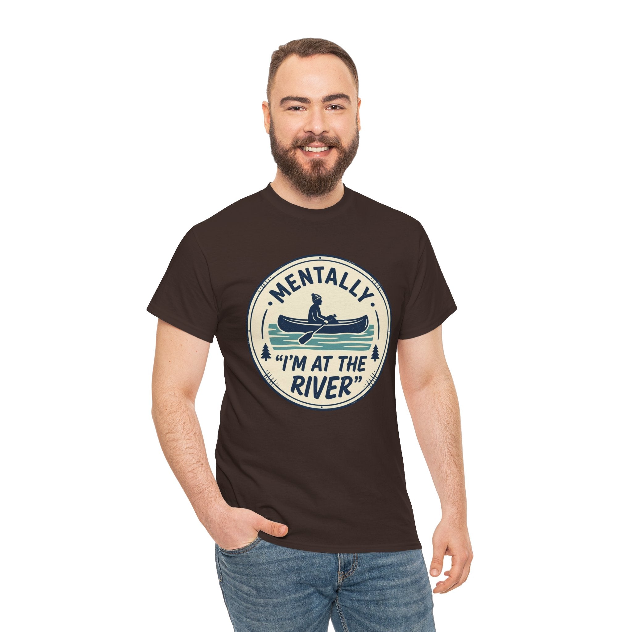 "Mentally I’m At The River" Canoe Graphic Tee