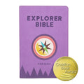 CSB Explorer Bible for Kids, Lavender Compass Leathertouch - Imitation Leather