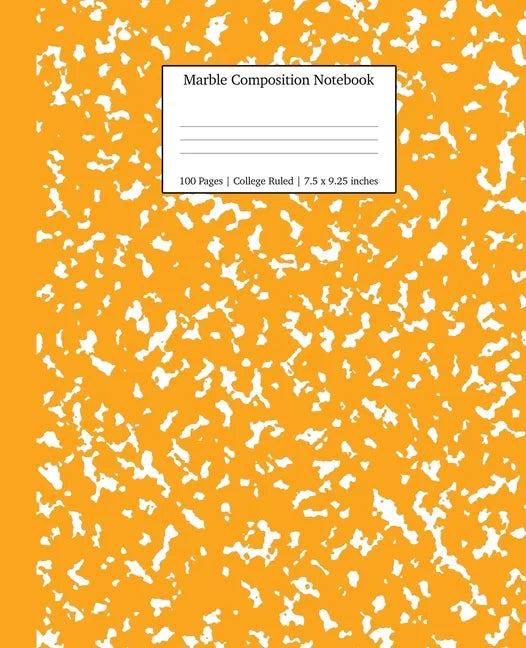 Marble Composition Notebook College Ruled: Orange Marble Notebooks, School Supplies, Notebooks for School - Paperback