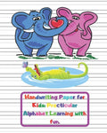 Handwriting Paper for Kids: Practicular Alphabet Learning with fun.: Cursive Writing Books and Practice Paper:3-Line and Checkered Writing Sheets( - Paperback