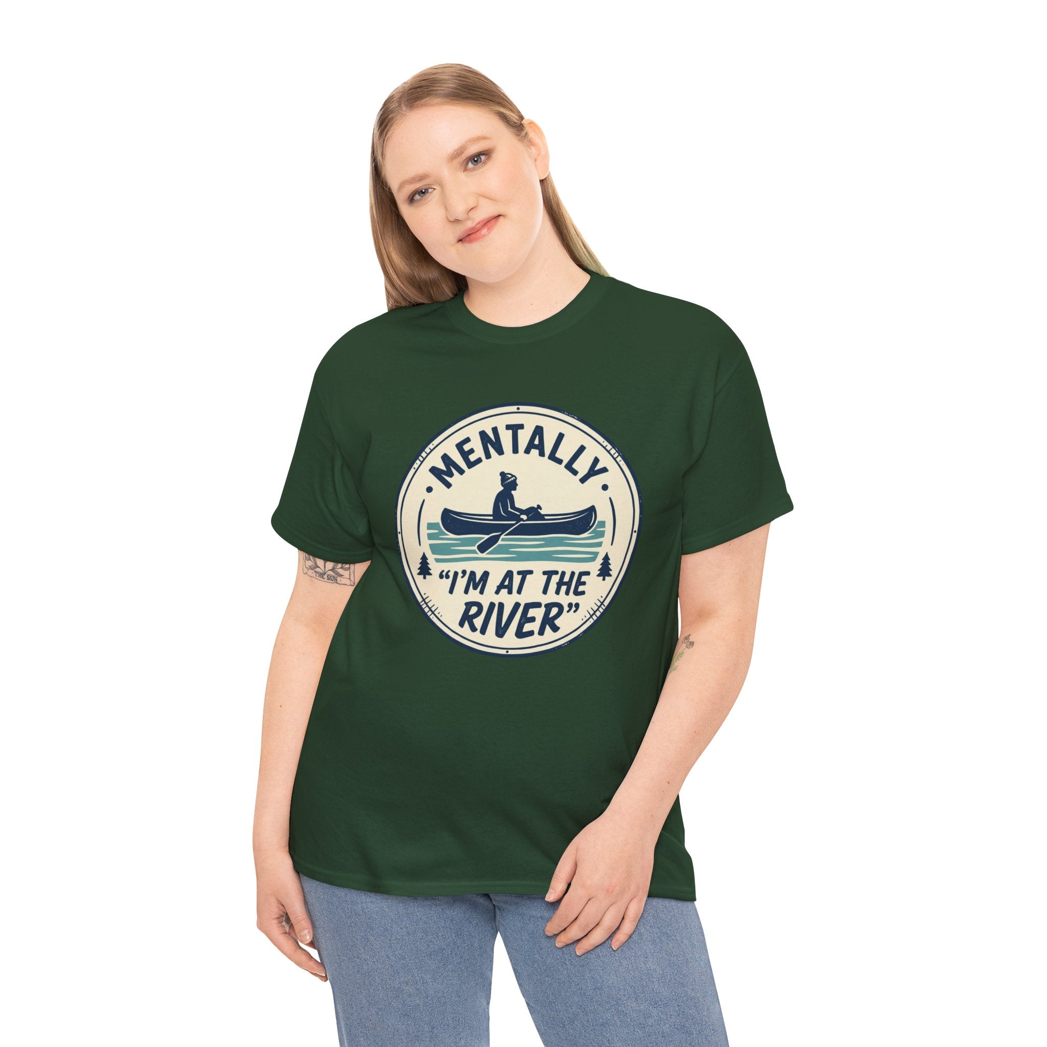 "Mentally I’m At The River" Canoe Graphic Tee