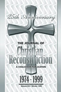 The Journal of Christian Reconstruction - Paperback