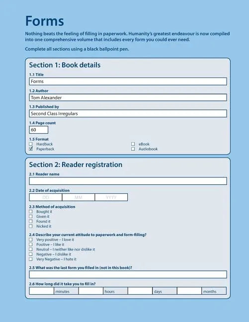 Forms: The Nation's Favourite Paperwork - Paperback